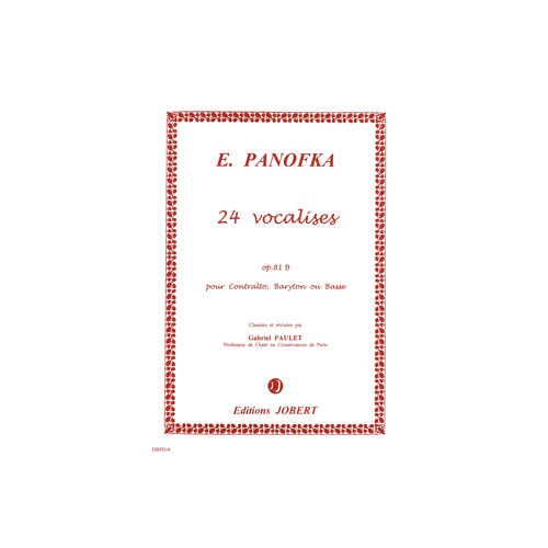 JOBERT PANOFKA HEINRICH - VOCALISES VOL.2 OP.81B (24) - VOIX GRAVE, PIANO
