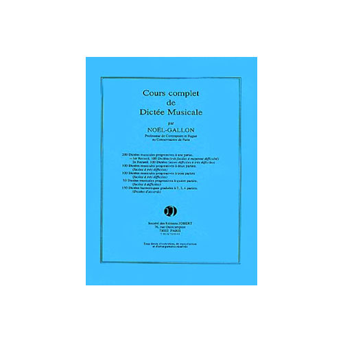 JOBERT GALLON NOEL - DICTEES PROGRESSIVES A 1 PARTIE (200) VOL.1