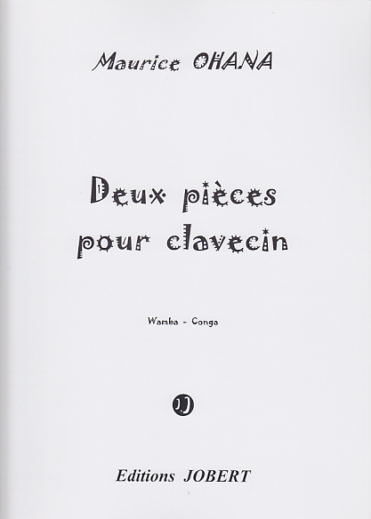 JOBERT Ohana - Pièces Clav (2) Wamba.conga - Clavecin