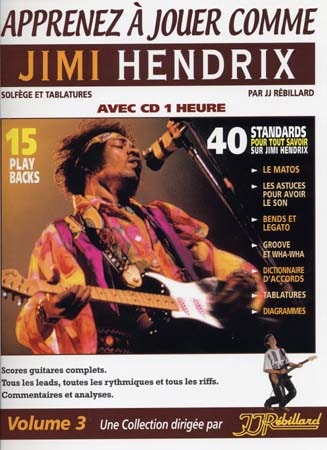 JJREBILLARD APPRENEZ A JOUER COMME JIMI HENDRIX + CD - GUITARE