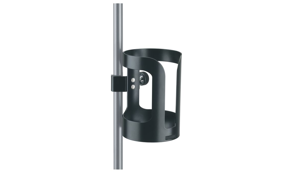 K&M 16022-000-55 UNIVERSAL DRINK HOLDER BLACK FOR MUSIC STANDS