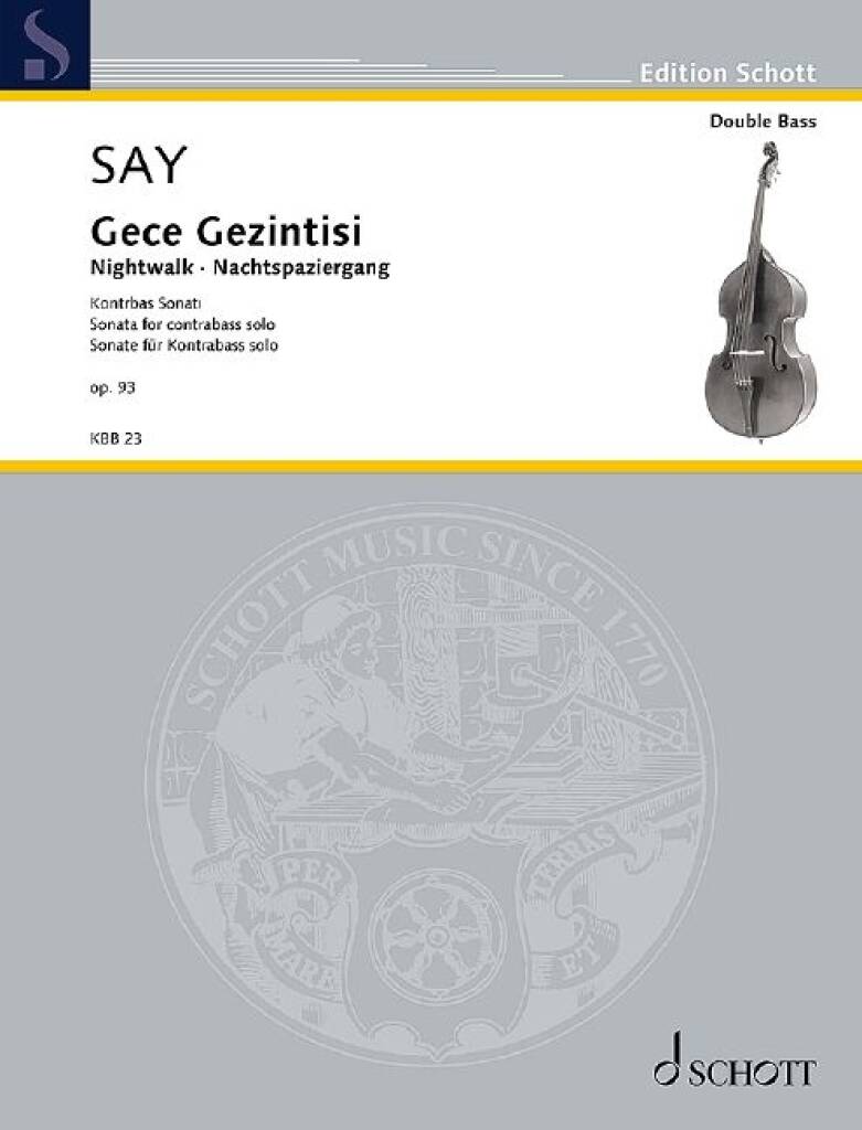 SCHOTT Say Fazil - Gece Gezintisi - Contrebasse 