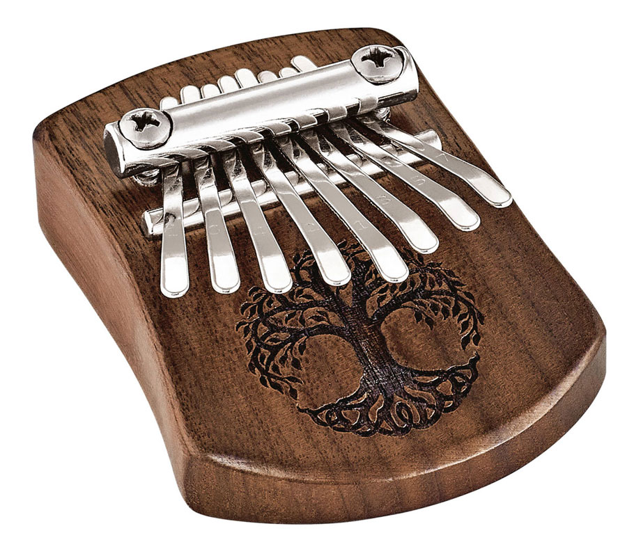 SONIC ENERGY MEINL SONIC ENERGY MINI KALIMBA, 8 NOTES, BLACK WALNUT, TREE OF LIFE