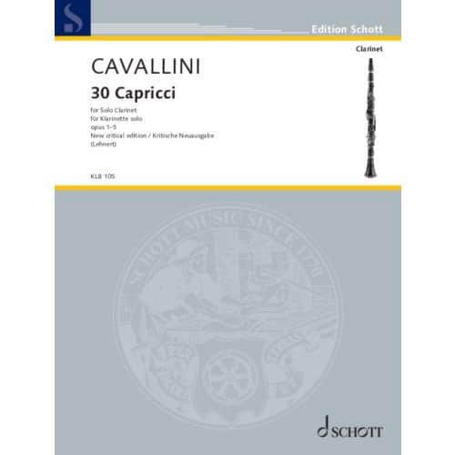 SCHOTT CAVALLINI - 30 CAPRICCI - CLARINETTE