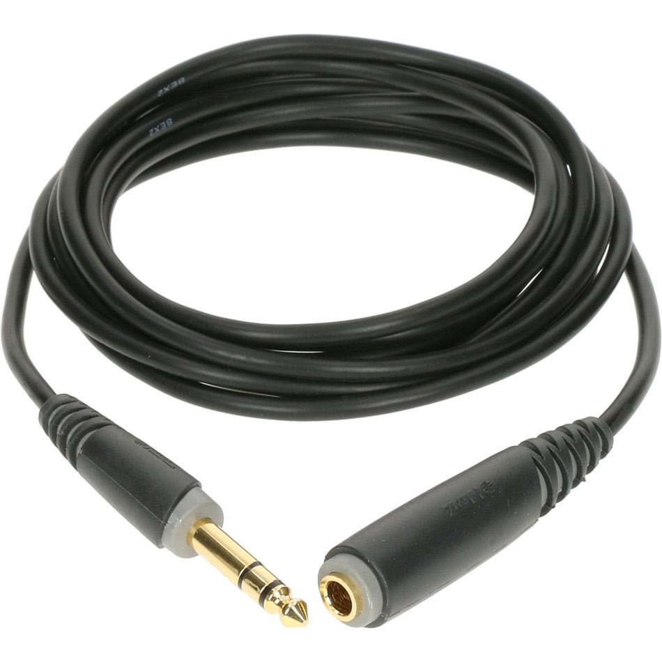 Klotz Extension Cable Noir 3m Jack 3p - Socket 3p 
