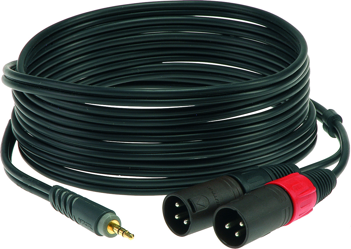 KLOTZ CABLE Y 1 M MINI JACK - 2 XLR MALE 