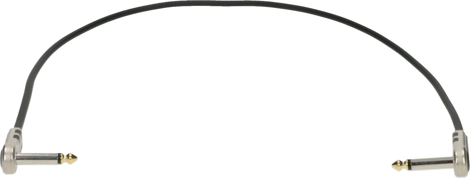 KLOTZ Cable Patch Pedale Noir 60 Cm Coude, Embouts Plaque Or