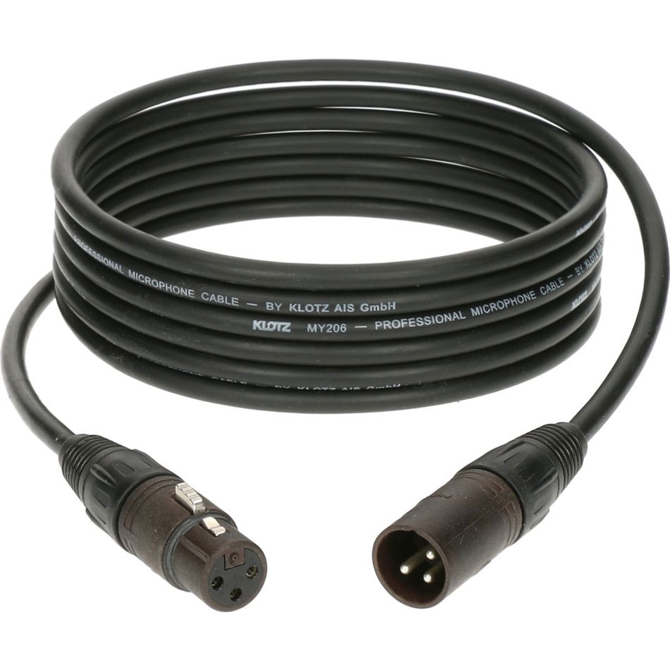 KLOTZ Cable Micro XLR 3 M Male Femelle Neutrik Bronze