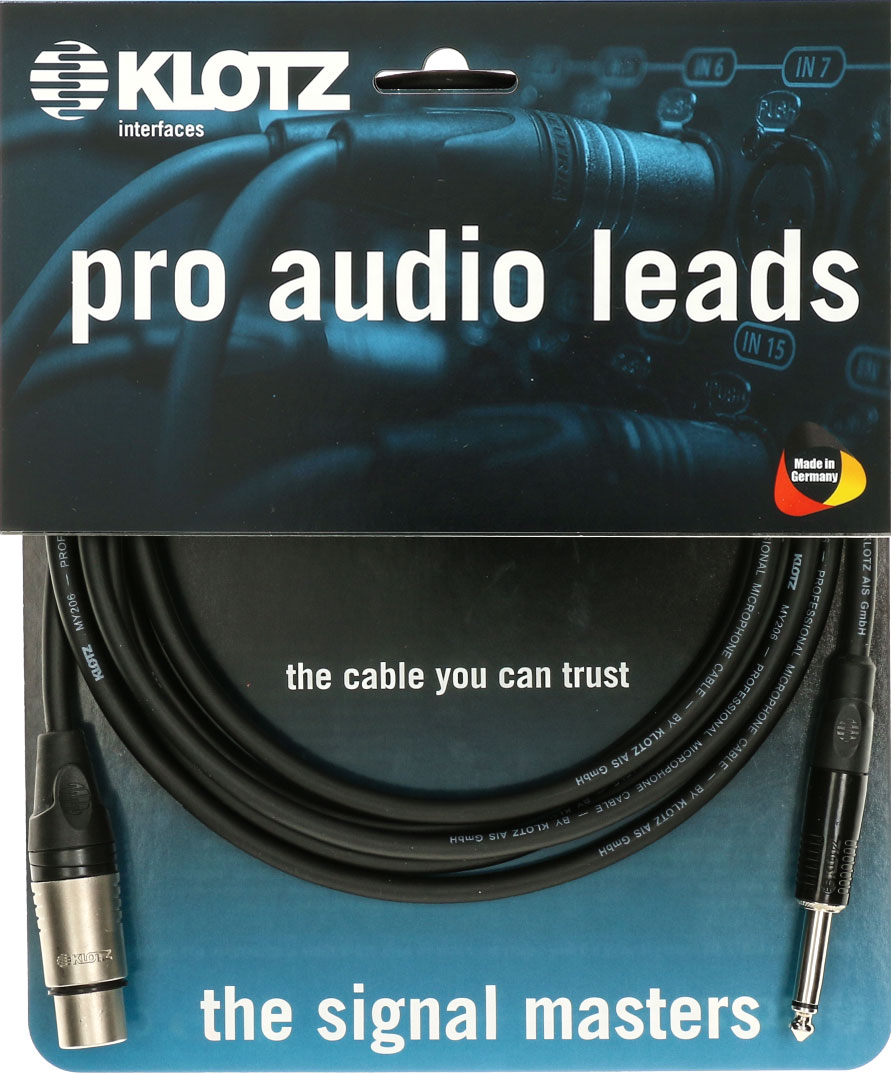 KLOTZ CABLE MICRO 3 M XLR FEMELLE - JACK 2P KLOTZ