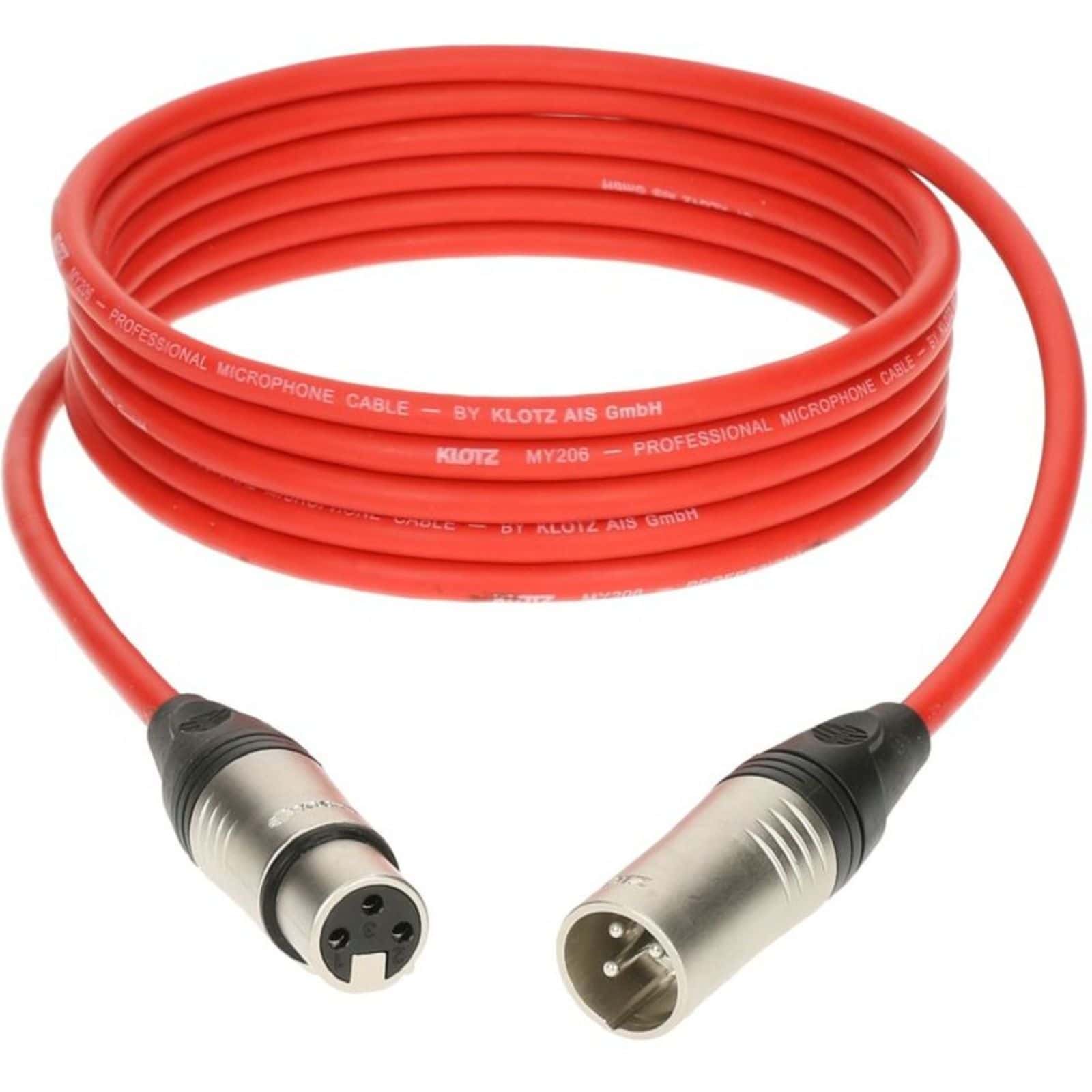 KLOTZ CABLE MICRO XLR 15M ROUGE