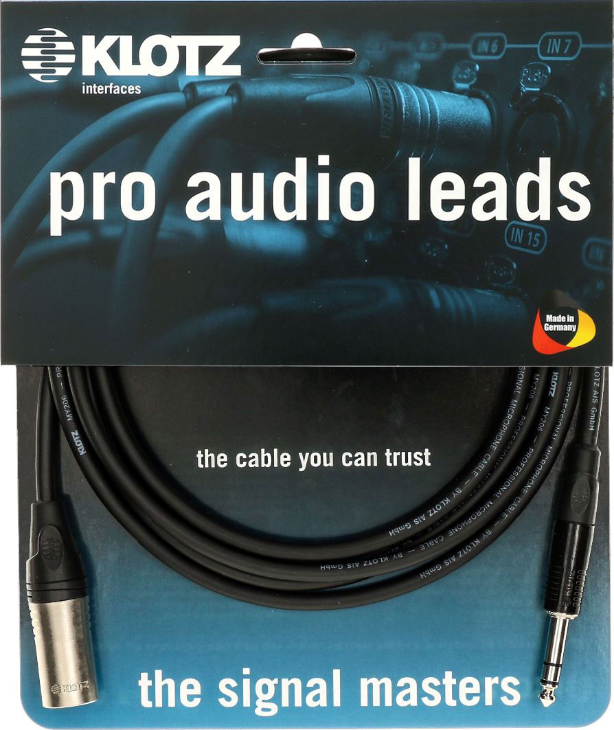 KLOTZ Cable 7,50 M - Xlr Male / Jack Stereo