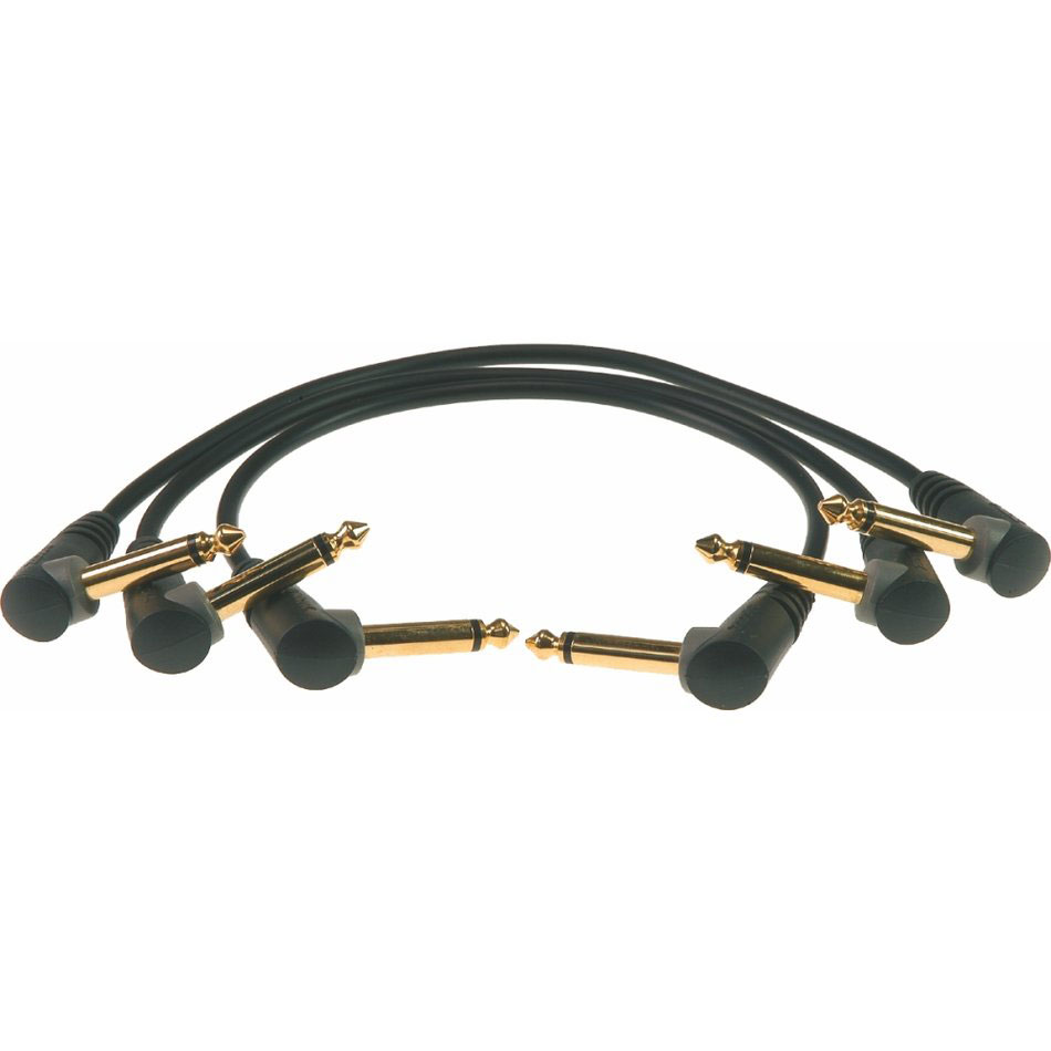 KLOTZ Lot 3 Cables Pedale 30CM Jack 2p.90/jack 2P.90 Or
