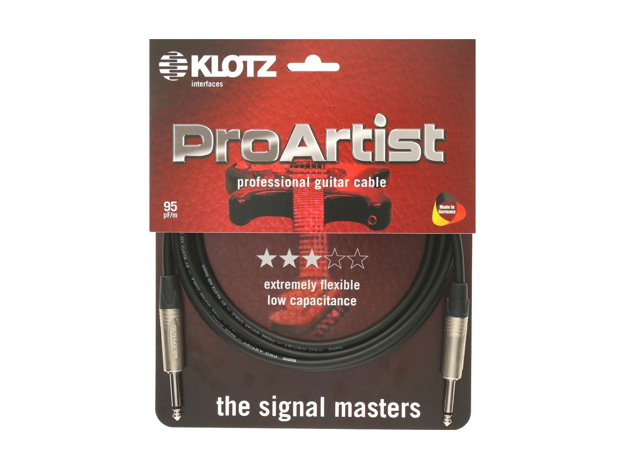 KLOTZ PRON030PP PRO ARTIST INSTR. 3M CABLE JACK 2P - JACK 2P