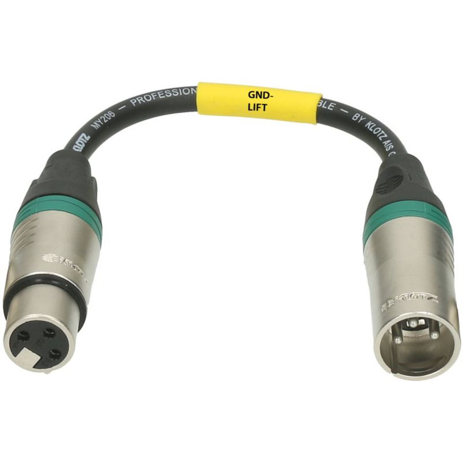 KLOTZ XLR-FM-GK XLR GND LIFT ADAPTER 0.2M XLR 3P. F/M KLOTZ