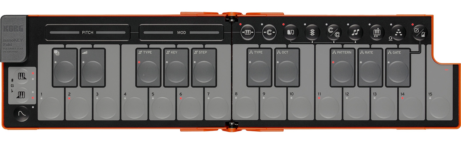 KORG NanoKey Fold Lava Orange