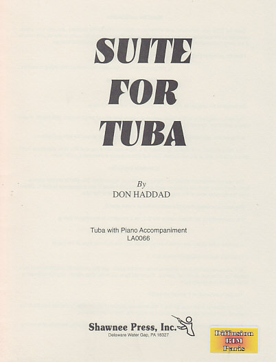 SHAWNEE PRESS Haddad Don - Suite For Tuba - Tuba & Piano