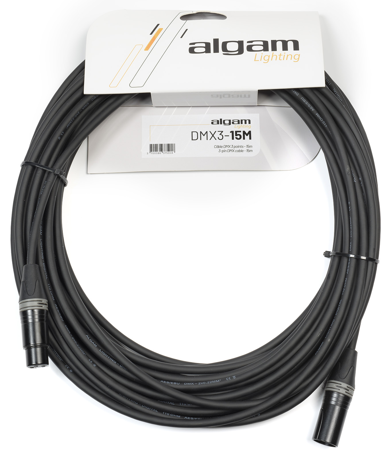 ALGAM LIGHTING DMX cable 3-pin - 15M