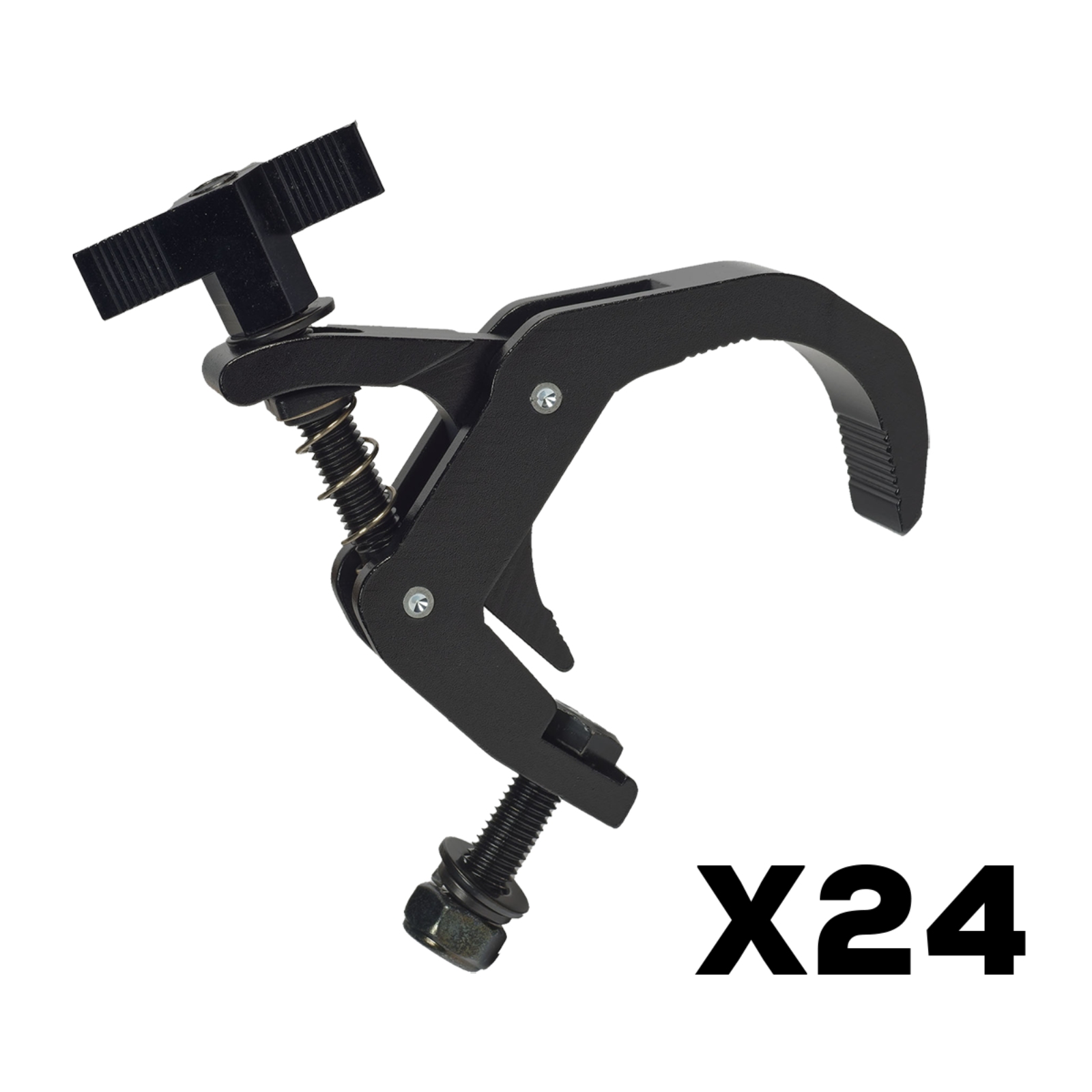 ALGAM LIGHTING Pack of 24 universal black hooks - Hexagonal nut