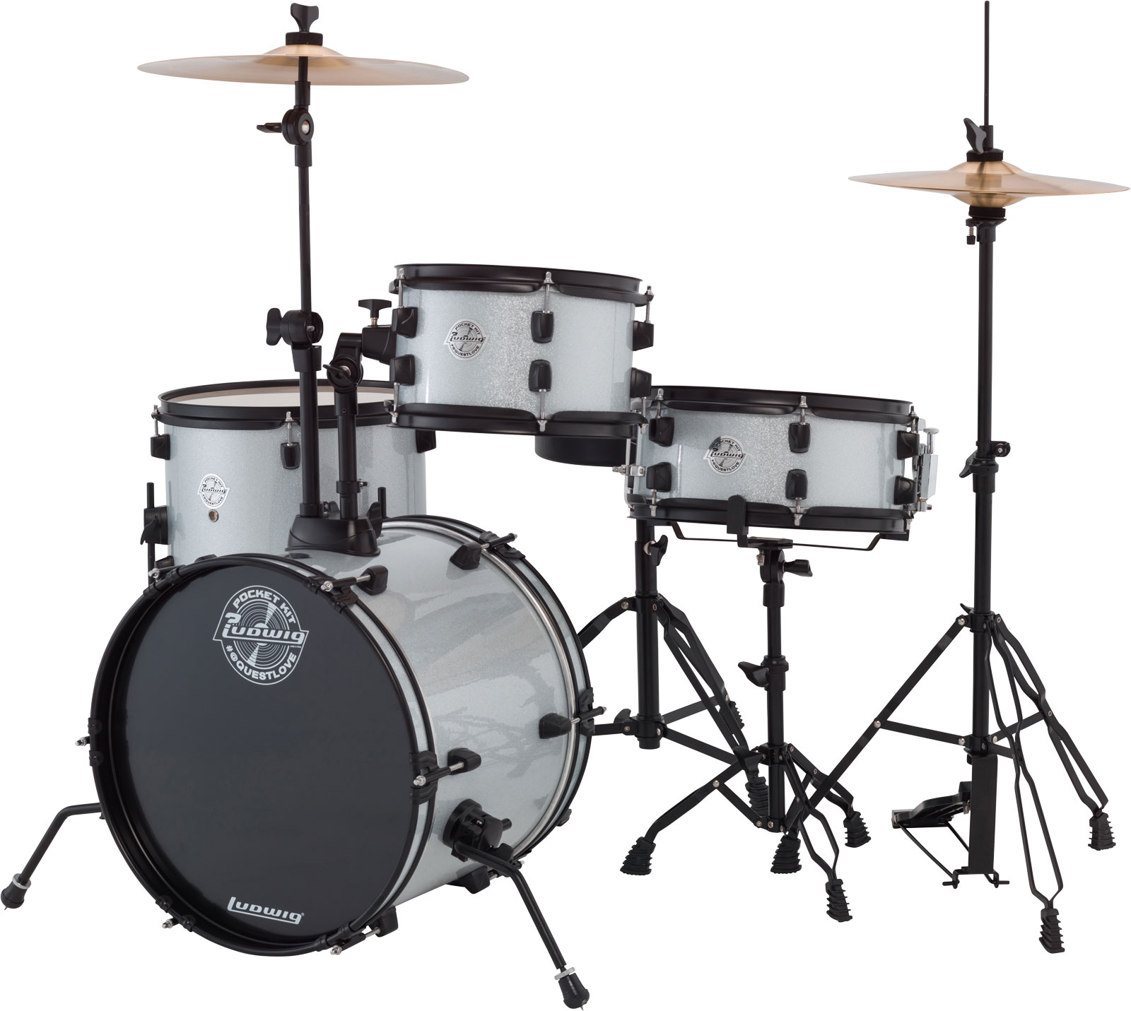 LUDWIG DRUMS LC178X029 - KIT BREAKBEATS QUESTLOVE SILVER SPARKLE