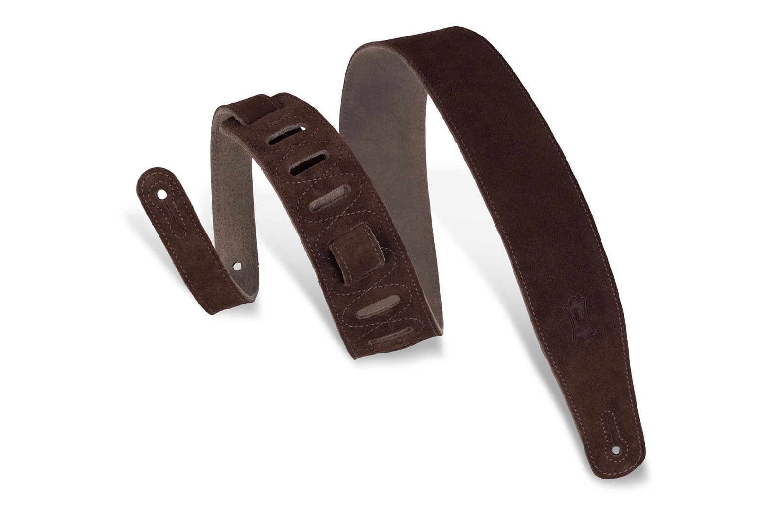 LEVYS 6,4CM STITCHED BROWN