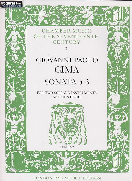LONDON PRO MUSICA CIMA GIOVANNI POALO - SONATA A 3 (1610)