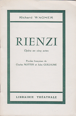 BILLAUDOT Wagner Richard - Rienzi