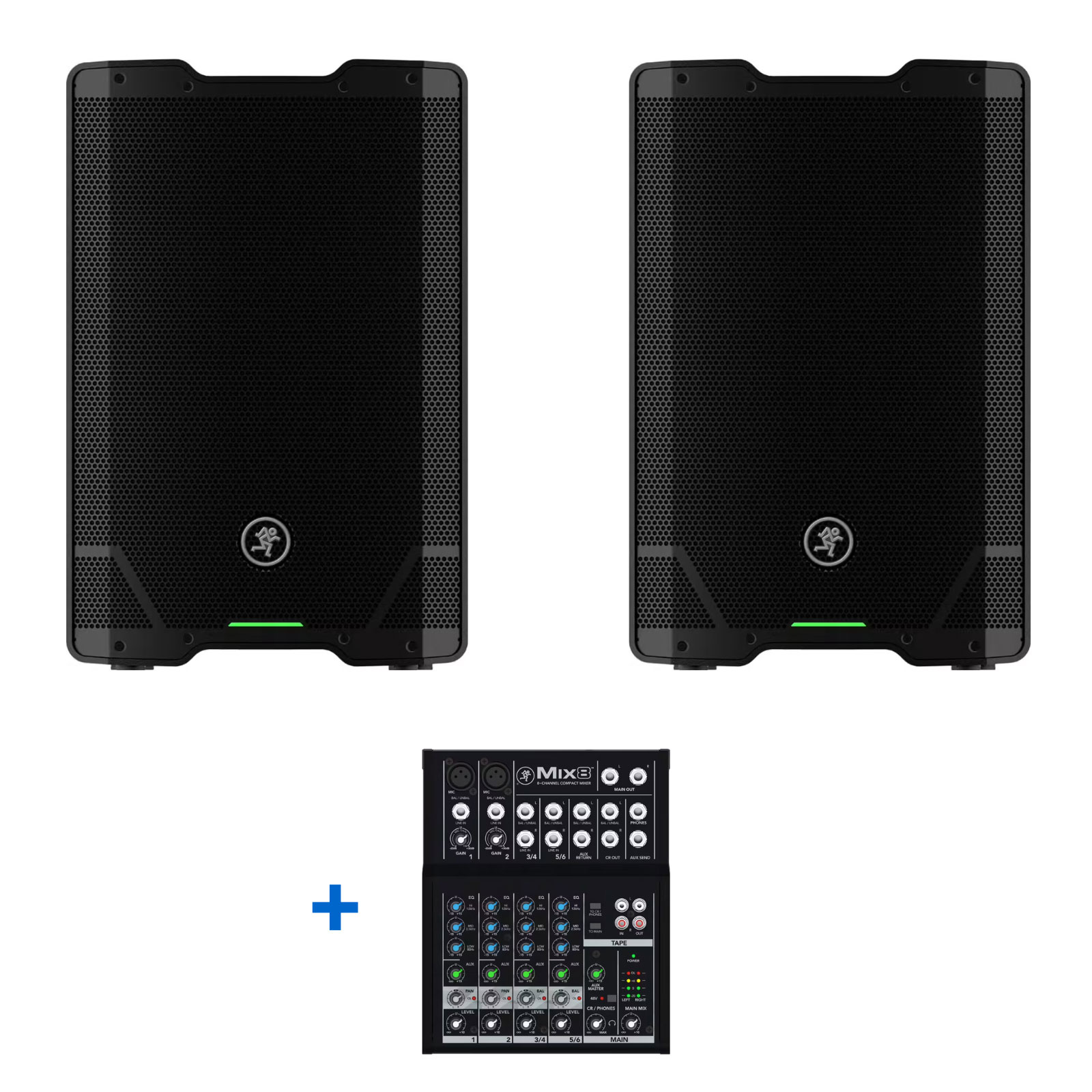 MACKIE Pack de 2 SRT 210 + Mix 8 offert