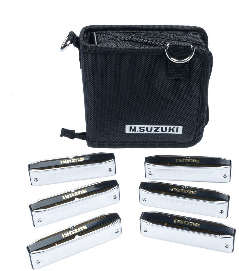 SUZUKI SET HARMONICA 6 BLUEMASTER C, G, A, D, F, BB
