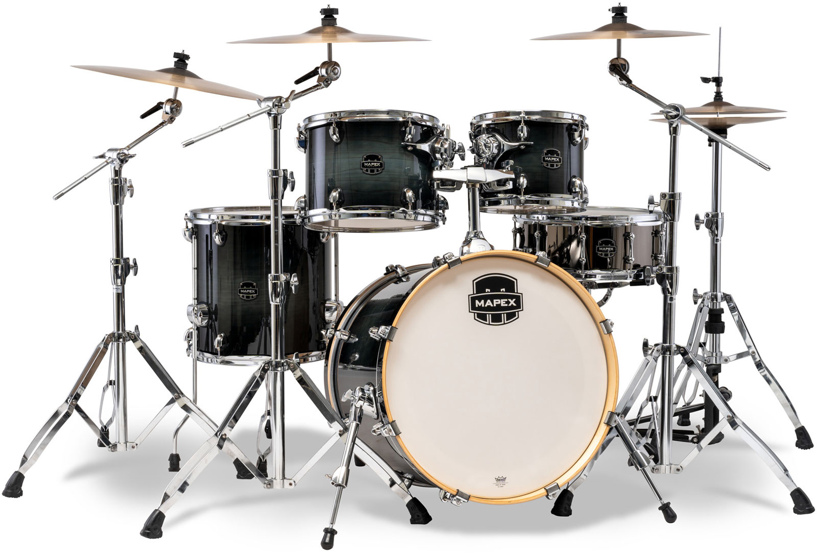 MAPEX armory fusion 5 drum shells black onyx