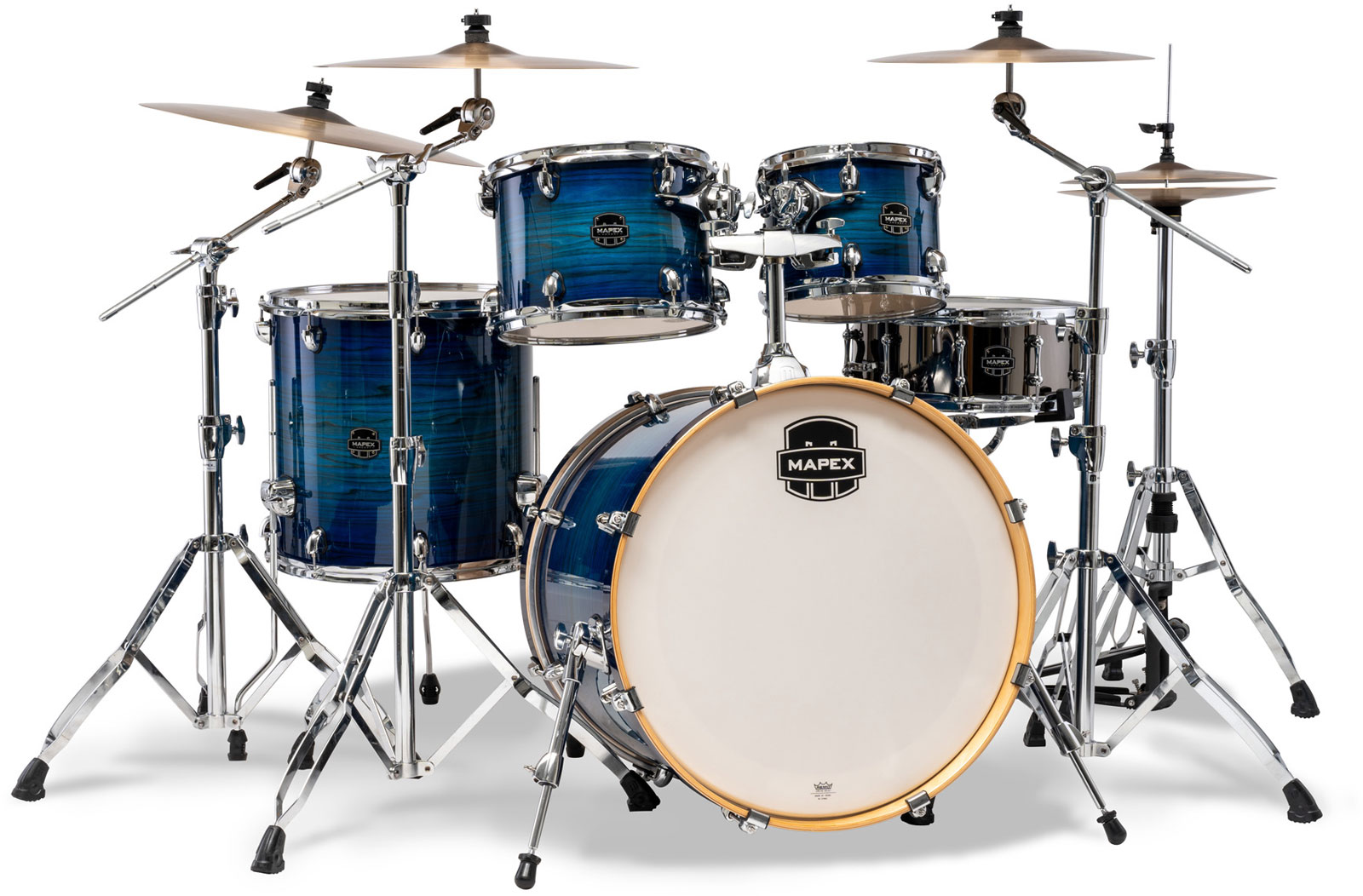 MAPEX armory pop rock 5 drum shells blue wave