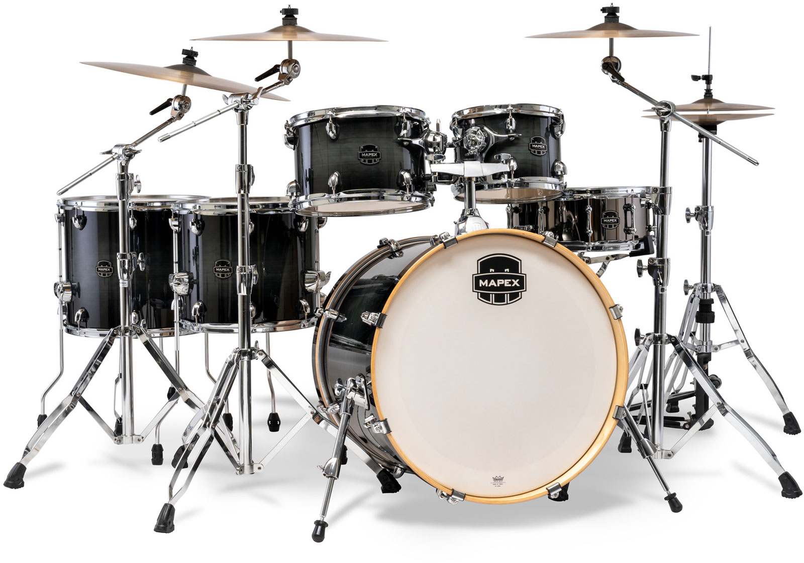 MAPEX armory studioease 6 drum shells black onyx