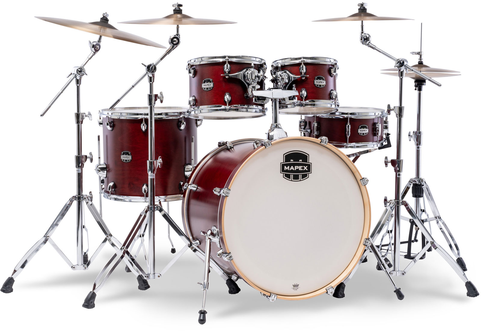 MAPEX MARS MAPLE POP ROCK 5 Fûts MERLOT SATIN