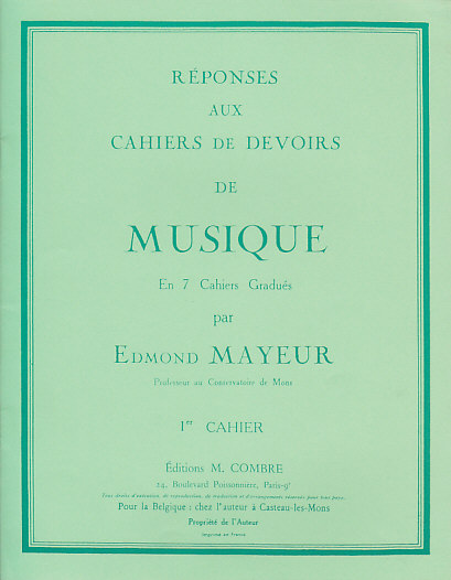 COMBRE MAYEUR EDMOND - REPONSES AUX CAHIERS DE DEVOIRS VOL.1