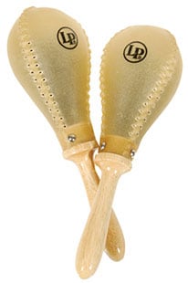 LP LATIN PERCUSSION LP395 - MARACAS RAWHIDE PEAU ANIMALE 