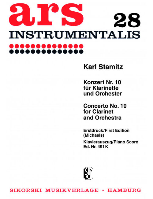 SIKORSKI STAMITZ CARL - CONCERTO N°10 - CLARINET & PIANO