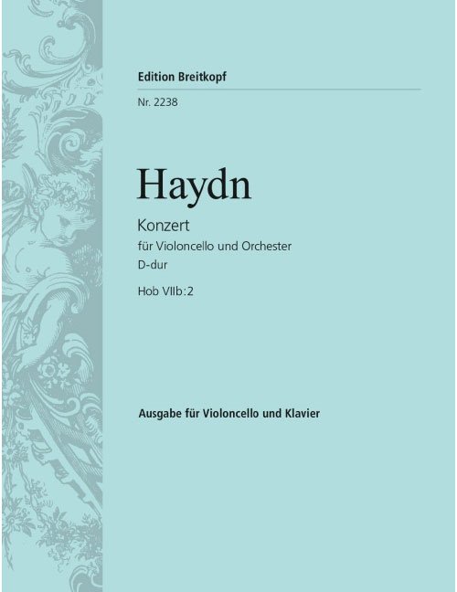 EDITION BREITKOPF HAYDN JOSEPH - VIOLONCELLOKONZERT D VIIB:2 - CELLO, PIANO