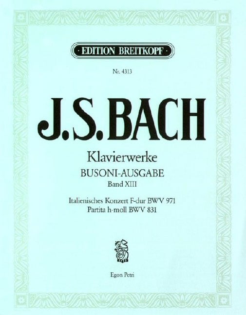 EDITION BREITKOPF BACH - COMPLETE PIANO WORKS - PIANO