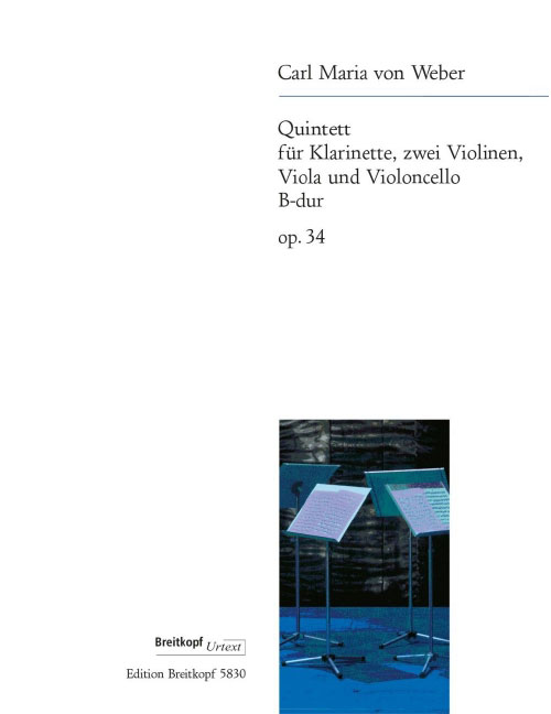 EDITION BREITKOPF WEBER C.M.V. - QUINTETT B-DUR OP. 34