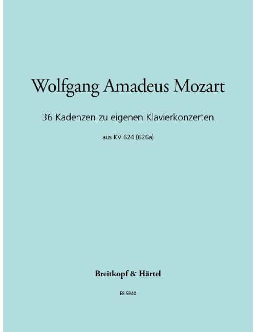 EDITION BREITKOPF MOZART - 36 CADENZAS FOR HIS OWN PIANO CONCERTOS - PIANO