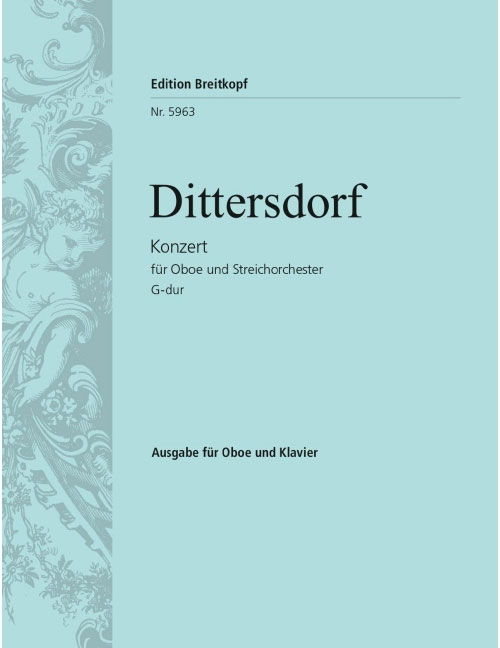 EDITION BREITKOPF Dittersdorf - Oboenkonzert G-dur - Hautbois et String Orchestre