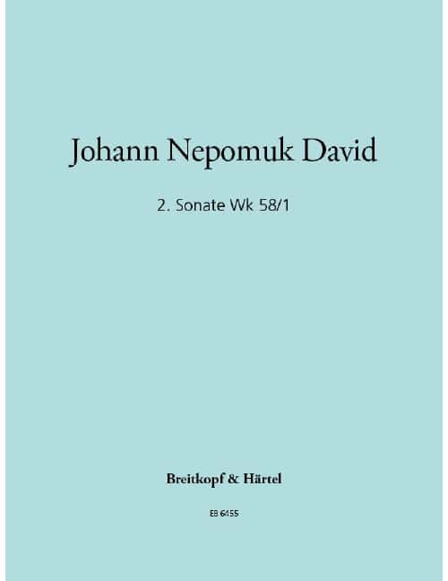 EDITION BREITKOPF DAVID - 2. SONATE WK 58/1 WK 58/1 - VIOLON