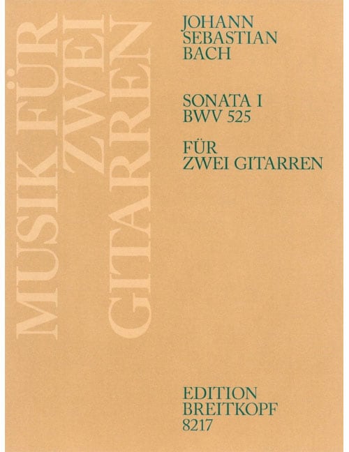 EDITION BREITKOPF BACH - SONATA I BWV 525 BWV 525 - 2 GUITARES