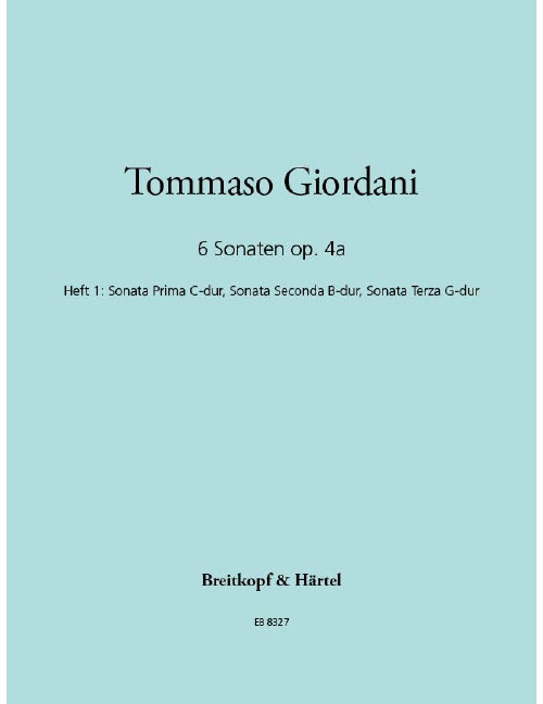 EDITION BREITKOPF Giordani - 6 Sonatas Op. 4a Op. 4a