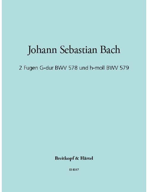 EDITION BREITKOPF BACH - 2 FUGEN G-DUR BWV 578 UND H-MOLL BWV 579 BWV 578 - ORGUE