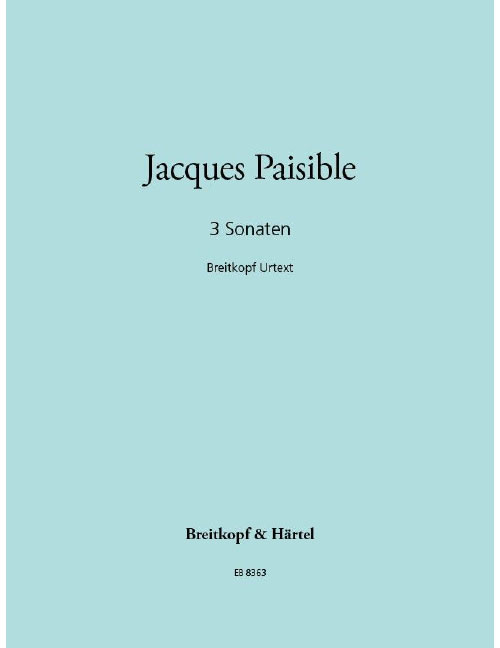 EDITION BREITKOPF PAISIBLE JACQUES - DREI SONATEN - RECORDER, BASSO CONTINUO