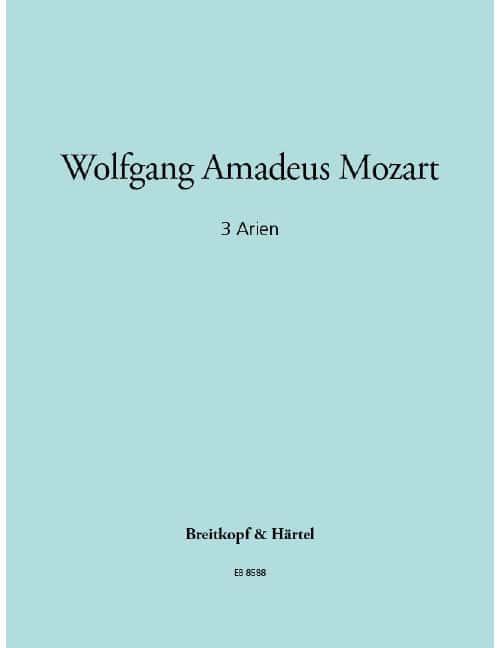 EDITION BREITKOPF MOZART - 3 ARIEN