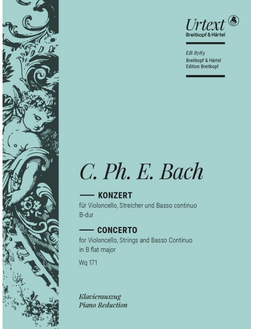 EDITION BREITKOPF BACH - VIOLONCELLO CONCERTO IN BB MAJOR WQ 171 WQ 171 - VIOLONCELLE ET ORCHESTRE