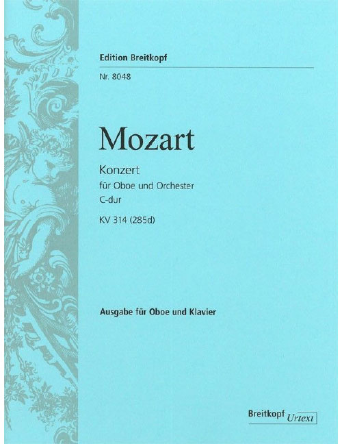 EDITION BREITKOPF MOZART - OBOE CONCERTO C MAJOR K. 314 (285D) KV 314 (285D) - HAUTBOIS ET PIANO