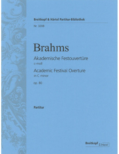 EDITION BREITKOPF BRAHMS JOHANNES - AKADEMISCHE FESTOUVERTURE - ORCHESTRA