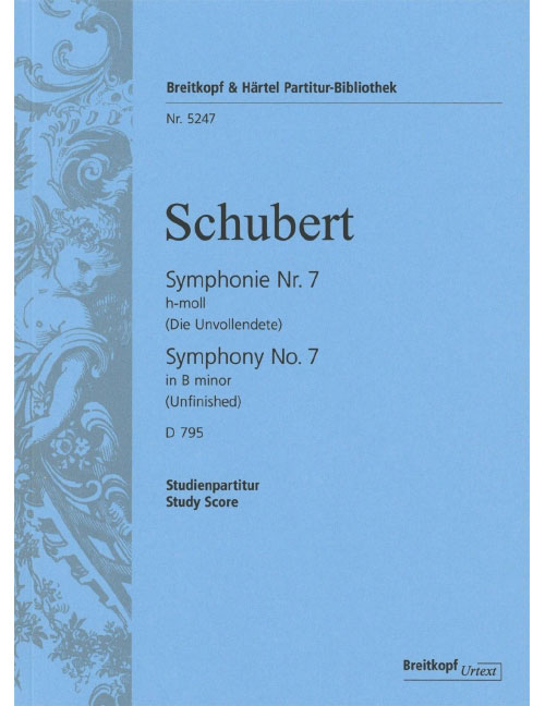 EDITION BREITKOPF Schubert - Symphony No. 7 In B Minor D 759 D 759 - Orchestre